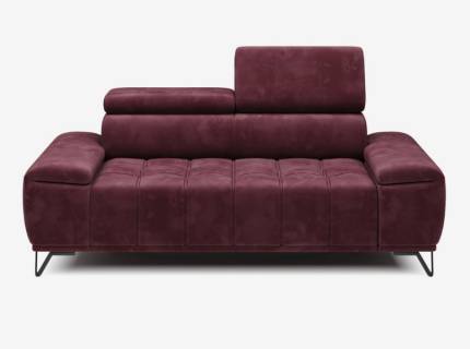 Canapea cu reglaj electric 2 locuri PALLADIO cu tetiere reglabile, personalizabila 194x110cm