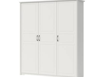 Dulap cu3 usi cu balamale EVERGREEN 191x224x58cm ivory/ pin polar