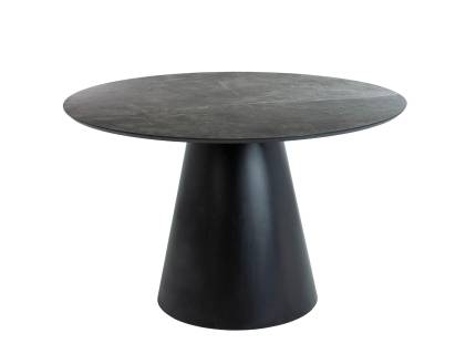 Masa ANGEL din MDF laminat cu efect de marmura gri, MDF gri 120xH76cm