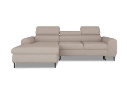 Coltar extensibil RAYO S cu lada pentru depozitare, tetiere reglabile, personalizabil 258x163cm