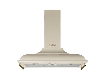 Hota semineu Smeg Cortina KC19POE, 90 cm, crem, retro