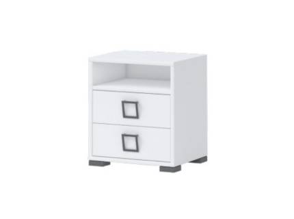 Noptiera cu 2 sertare 44x50cm KIKI WHITE 