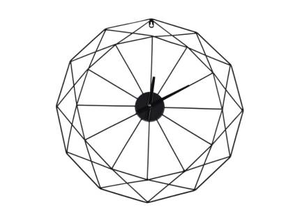 Ceas de perete metal negru 60x60x6cm