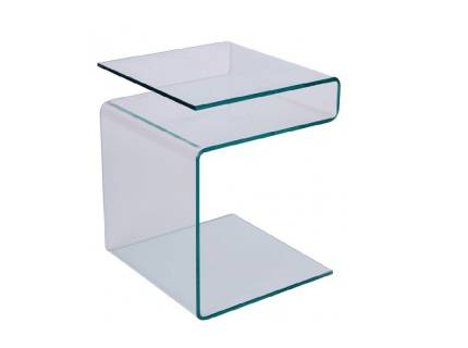 Masuta EPI din sticla transparenta 42x38xH48cm