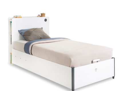 Pat cu lada (100x200cm) WHITE 