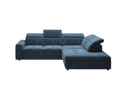 Coltar cu reglaj electric COLOMBO L cu lada pentru depozitare, tetiere reglabile, personalizabil 296x227cm