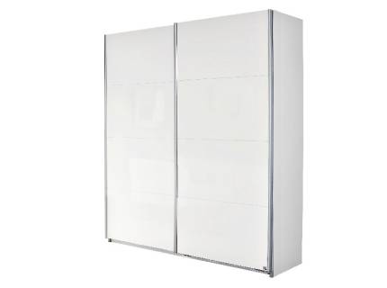 Dulap cu usi glisante STARNBERG 181 / 226 / 271cm alb alpin/ alb lucios