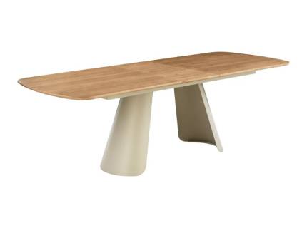 Masa extensibila CANON din MDF furnir natural stejar, metal casmir 200-240x100xH76cm