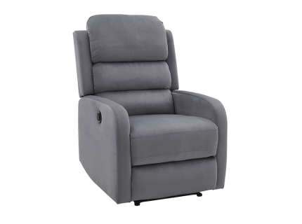 Fotoliu PEGAZ M VELVET cu recliner electric, functie de masaj, buzunar pentru depozitare, confortabil, catifea gri 64x88-160xH102cm