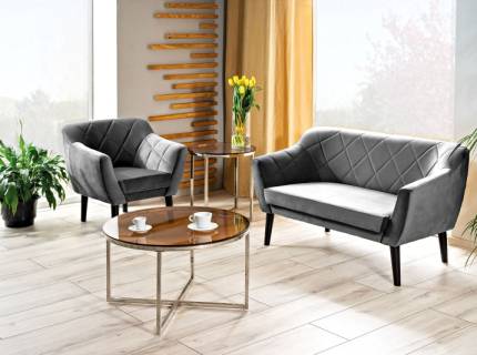 Set canapea+2 fotolii KARO VELVAT fixe, catifea - canapea 140x75cm, fotolii 78x75cm