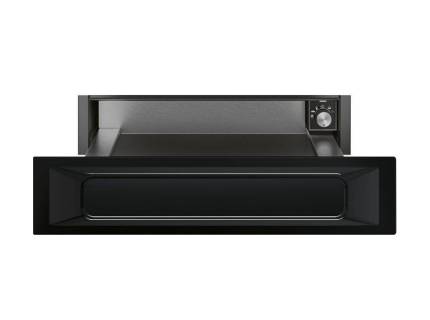 Sertar termic incorporabil Smeg Victoria CPR915N, negru, 15 cm, 21 l