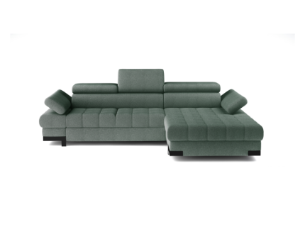 Coltar extensibil SELVA MINI cu lada pentru depozitare, tetiere reglabile, personalizabil 270x173cm