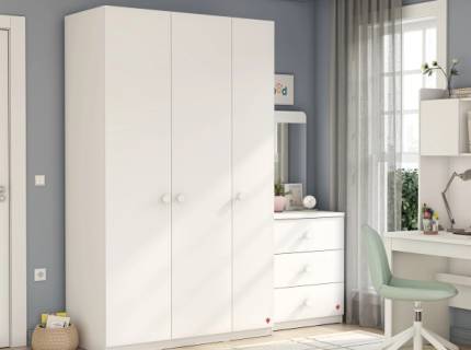  Dulap cu 3 usi VARIA WHITE