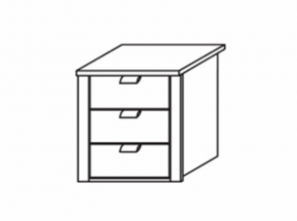 Caseta cu 3 sertare 48x54cm 