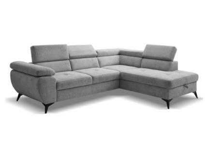 Coltar extensibil FLORIS cu lada pentru depozitare, tetiere reglabile, cotiera reglabila, personalizabil 256x200m