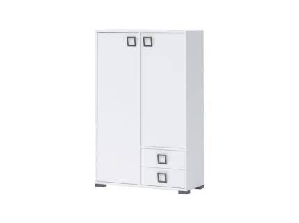 Comoda cu 2 usi, rafturi si 2 sertare 86x134cm KIKI WHITE 