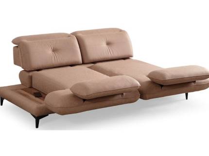 Canapea cu sezut rotativ TORINO RELAX cu tetiere reglabile, cotiere reglabile, spatar reglabil, suport tip masuta, adaptor USB, personalizabil 235x105cm