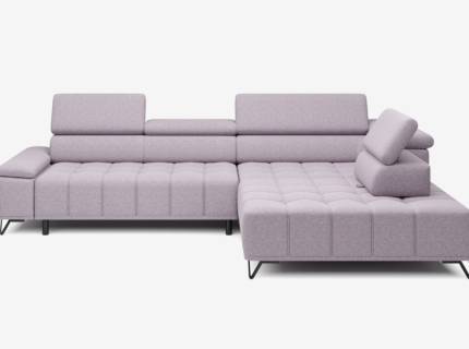 Coltar cu reglaj electric PALLADIO L cu tetiere reglabile, personalizabil 320x220cm