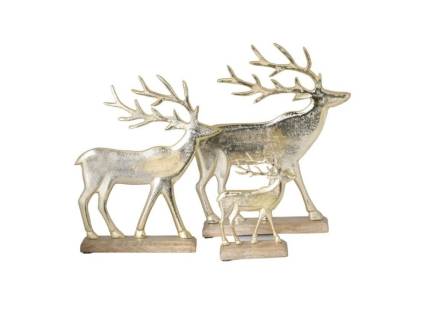 Figurina ren mic auriu din metal 