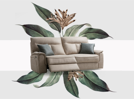 Canapea cu dublu recliner electric GALA 210x90cm personalizabil