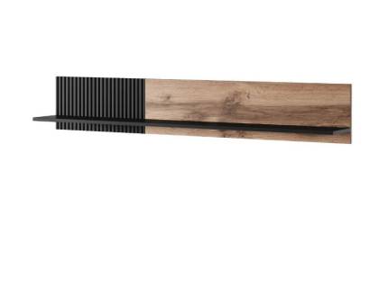 Polita suspendata RANDOM 150x25x20cm stejar/ negru