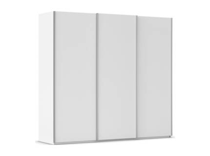 Dulap cu usi glisante TARO 242x223x69cm alb alpin, maner aluminiu  