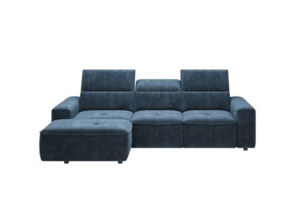 Coltar cu reglaj electric COLOMBO S cu lada pentru depozitare, tetiere reglabile, personalizabil 275x182cm 