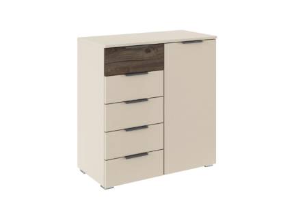 Comoda SAJO champagne/ stejar Atlantic dark 80x84x40cm 