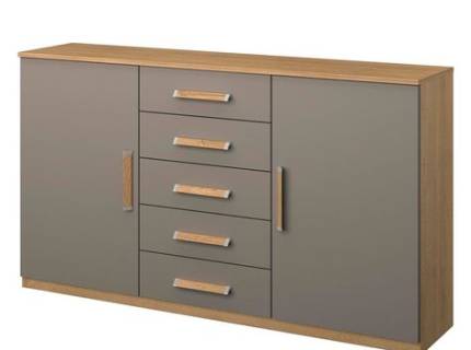 Comoda 2 usi+4 sertare ALTONA 140x81x42cm riviera/fango