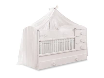Patut transformabil cu pat suplimentar (80x180cm) BABY COTTON 
