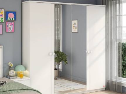  Dulap cu 4 usi VARIA WHITE