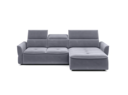 Coltar cu reglaj electric MURILLO MINI cu lada pentru depozitare, tetiere reglabile, personalizabil 260x175cm