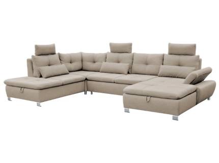 Coltar extensibil MADEIRA U cu lada pentru depozitare, personalizabil 350x235x184cm