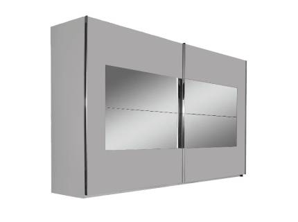 Dulap cu usi glisane X-TEND FRAME 1 316x236x68cm silk grey/ oglinda 