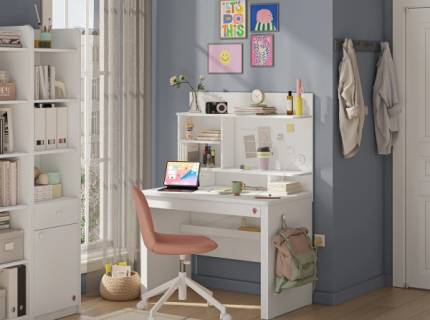 Unitate ingusta pentru birou VARIA WHITE 