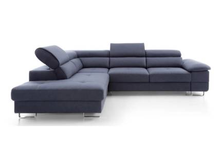 Coltar extensibil COSTA cu lada pentru depozitare, tetiere reglabile 285x233cm