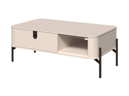 Masuta cu sertar pentru depozitare RONDO 110x65x47cm casmir, picioare si maner Midnight Copper