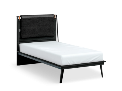 Pat cu tablie (120x200cm) DARK METAL