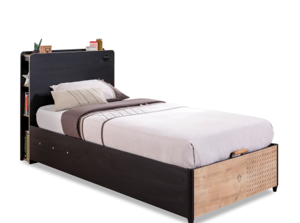 Pat cu lada (100x200cm) BLACK 