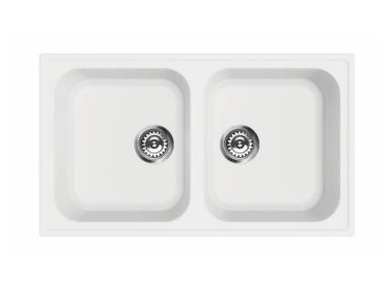 Chiuveta de bucatarie Smeg LZ862B, 86 cm, alba