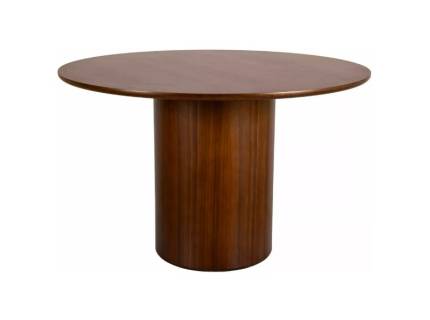 Masa RONDO NUT din MDF si furnir natural nuc 120xH76cm