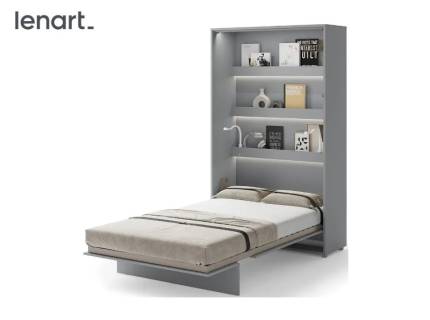 LENART BED CONCEPT BC-02 pat (120x200cm) rabatabil pe perete 131x46-228x218cm grey
