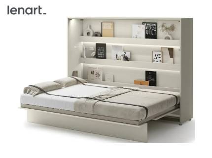 LENART BED CONCEPT BC-04 pat (140x200cm) rabatabil pe perete orizontal 211x46-168x158cm casmir