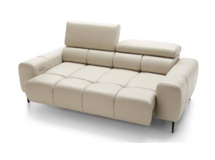 Canapea 3 locuri cu reglaj electric PLAZA cu tetiere reglabile, personalizabila 212x105cm