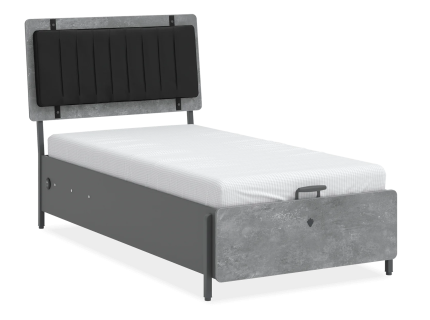 Pat cu lada (100x200cm) SPACE GREY