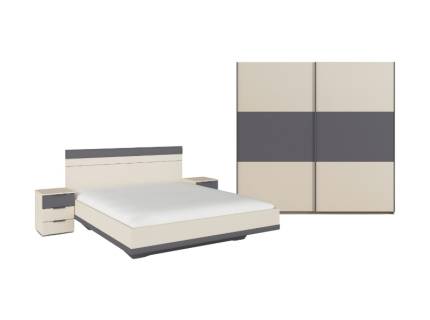 Set dormitor champagne/ gri metalic SAJO 