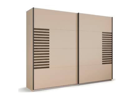 Dulap cu usi glisante BAREA 226x210x62cm champagne + stejar Atlantic dark, maner gri metalic