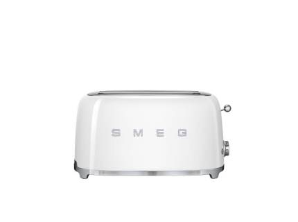 Prajitor de paine Smeg TSF02WHEU, 1500 W, alb, retro, 4 felii