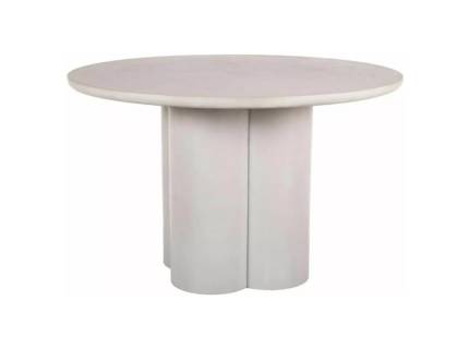 Masa ROSALIA GREY din MDF si microciment gri deschis 120xH74cm