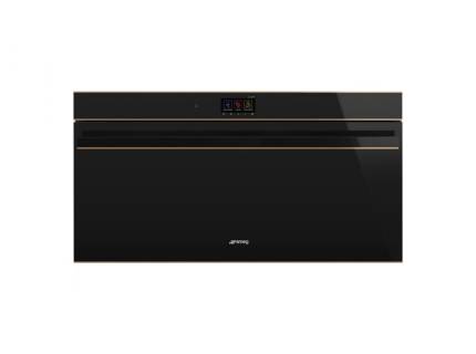 Cuptor incorporabil electric compact Smeg Dolce Stil Novo SFPR9604TNR, 90 cm, pirolitic, display TFT 